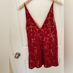 Free people, dress, red lace, 2 ,new with tags on